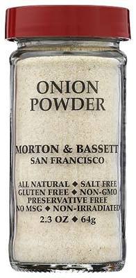 Morton & Bassett Onion Powder, 2.3oz – Salt-Free, Non-GMO, Spice for All Purpose Cooking