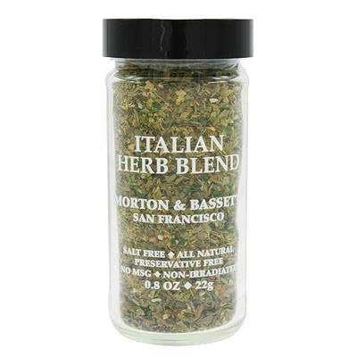 Morton & Bassett Italian Herb Blend, 0.8 oz – Non-GMO, Salt-Free, Flavorful Mix for Pasta, Pizza & Mediterranean Dishes