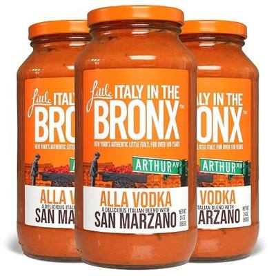 Little Italy Bronx Alla Vodka Sauce, No Sugar Added - 24 Oz (3-Pack)