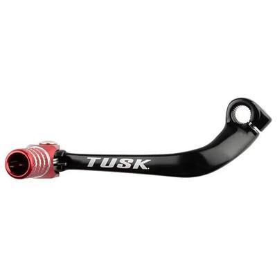 Tusk Folding Shift Lever +10mm Longer Length Black/Red Tip Compatible with Honda CRF110F 2013-2026