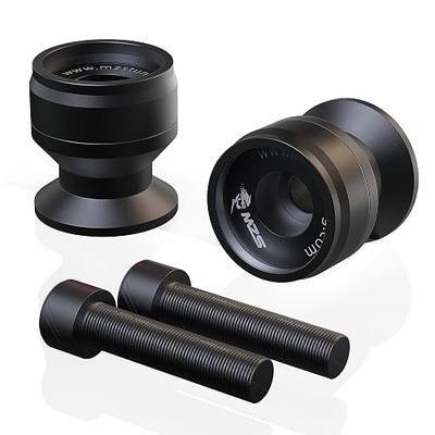 MZS 6MM Swingarm Spools, Motorcycle Paddock Stand Bobbins Sliders Protector | Black M6 Swing Arm Spools, for YZF R7 R9 R3 R1 R1M R6 MT03 MT09 MT10 FZ1 FZ6 FZ6R FZ8 FZ09 Tenere XSR900 Tuareg Tuono V4 RSV4