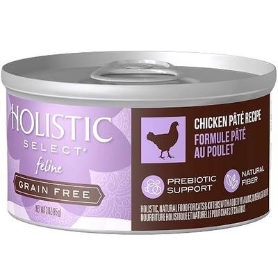 Holistic Select Natural Wet Grain Free Canned Cat Food, Chicken Pâté Recipe, 3-Ounce Can (Pack Of 24)