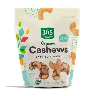 365 by Whole Foods Market, Organic Roasted & Salted Cashews, 10 Ounce