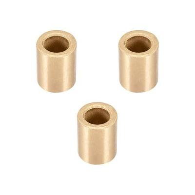 uxcell Bearing Sleeve 10mm Bore x 16mm OD x 20mm Length Self-Lubricating Sintered Bronze Bushings 3pcs