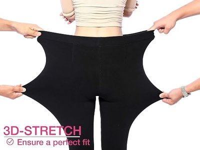 Sofie's Women Thick Opaque Fleece Lined Legging - Thermal Slimming Pants - Black