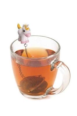 Joie Unicorn Tea Ball Infuser, Steep and Strain Loose Leaf Tea, Securely Sits on Side of Mug, Cute Unicorn Design, Stainless Steel, BPA-Free