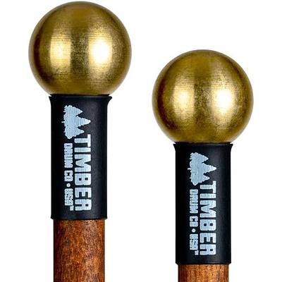 Timber Drum Co. Bell/Glockenspiel Mallets — MADE IN U.S.A. Percussion | Sticks For Orchestral Bells, Bell Tree, Crotales — Solid Brass with Solid Birch Handles, 15.25"