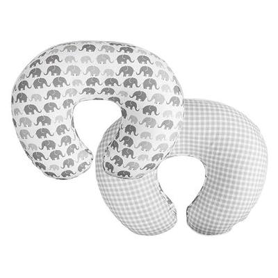 Boppy Nursing Pillow Cover, Premium Quick-Dry Fabric, Gray Elephants, Fits The Original Support Boppy Pillow for Breastfeeding and Bottle Feeding, Cover Only