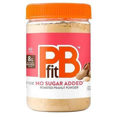 PBfit No Sugar Added Peanut Butter Powder, Powdered Peanut Butter Spread from Real Roasted Peanuts, 8g Protein, Made with Allulose and Monk Fruit, 13 Ounce (Pack of 1)