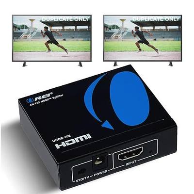 OREI UltraHD 4K @ 60 Hz 1 x 2 HDMI Splitter 1 in 2 Out (2 Port) 4:4:4 8-bit - Does Not Bypass HDCP, 18 Gbps, 4K HDMI Splitter | OREI UltraHD 4K@60Hz 1x2 HDMI Splitter 1 in 2 Out - 8-bit, 18 Gbps, 4K - Does Not Bypass HDCP