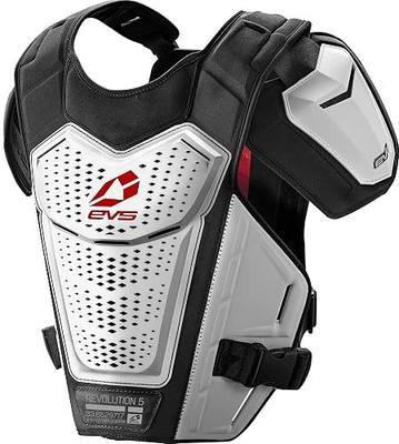 EVS Revo 5 Roost Deflector, Chest/Back Protection Adjustable, Impact Shield | Lightweight roost deflector with adjustable fit, ventilated airflow, durable impact shell, neck brace compatibility