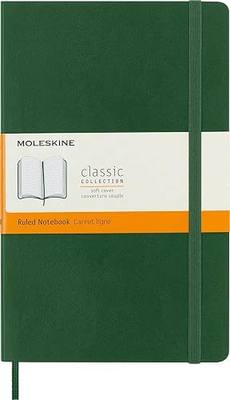 Moleskine Classic Notebook, Soft Cover, Large (5" x 8.25") Ruled/Lined, Myrtle Green, 192 Pages