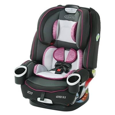 Graco® 4Ever DLX 4-in-1 Car Seat Pink Infant to Toddler Car Seat with 10 Years of Use Rear-facing Forward-facing and Booster Modes Safe Comfortable and Convenient