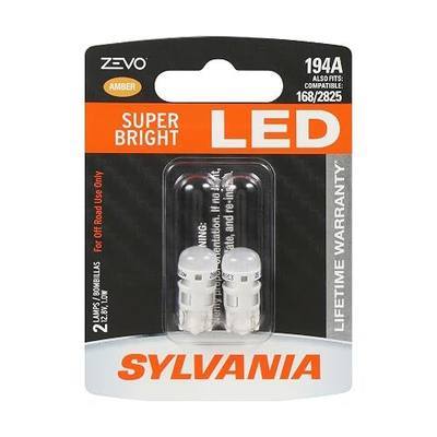 SYLVANIA - 194 ZEVO LED Amber Bulb - T10 W5W (Contains 2 bulbs)