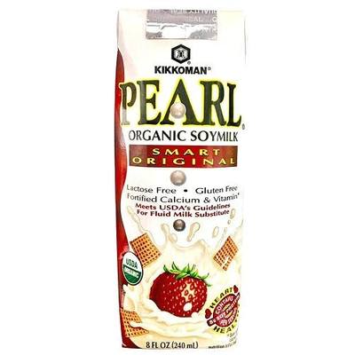 Kikkoman Pearl Vanilla Soymilk, Organic, Dairy-Free, 24 Pack of 8 fl oz Each, Low Fat and Calories, USDA Approved