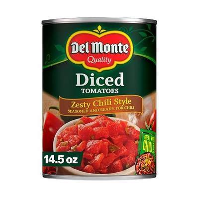 Del Monte Canned Zesty Chili Style Diced Tomatoes, 14.5 oz Can