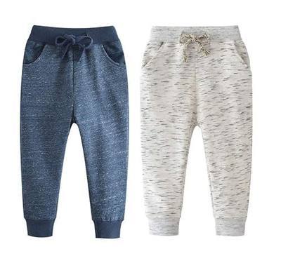 Little Boys Cartoon Pattern Cotton Drawstring Elastic Sweatpants Sport Jogger Pants with Pocket