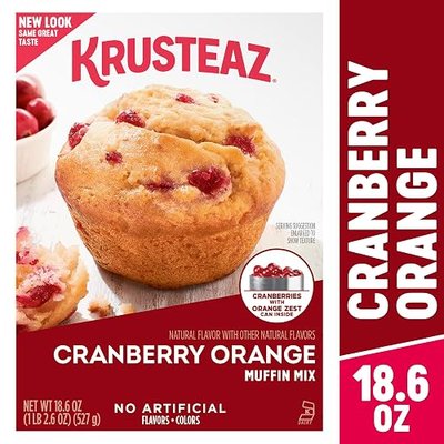 Krusteaz Supreme Muffin Mix cranberry orange, 18.6 Ounce Box