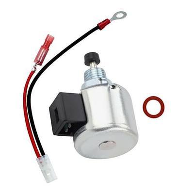Autoparts 12 757 33-S, 12 757 09 Carburetor Fuel Shut Off on Solenoid Replacement for John Deere AM128242 Carb