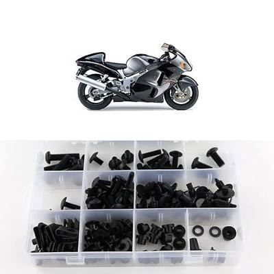 Xitomer Full Sets Fairing Bolts Kits, Fit for GSX1300R HAYABUSA 1999 2000 2001 2002 2003 2004 2005 2006 2007, Mounting Kits Washers/Nuts/Fastenings/Clips/Grommets (Matte Black)
