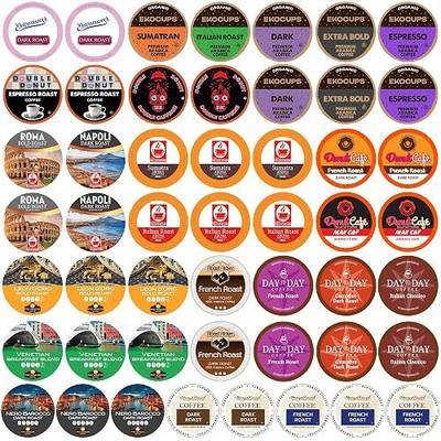 Crazy Cups Perfect Samplers Dark Roast Coffee Pods Variety Pack Sampler, Assortment Of Extra Bold Single Serve Pods For K Cup Brewers, 50 Count