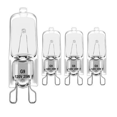 W10709921 Microwave Light Bulb 4 Pack Compatible with Whirlpool | 120V 25W Halogen Bulb Replacement for Maytag KitchenAid Microwaves, Replaces W10112515 AP5983626 PS11722423 and More