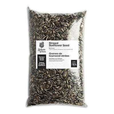 Schoen Farms Striped Sunflower Seeds – Bird Food – 3 lb Bag – Clean, Bird Seed for Finches, Jays & Cardinals