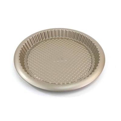 Chicago Metallic 5228729 Arch Textured Non-Stick Round Tart Baking Pan, 11-Inch, Champagne