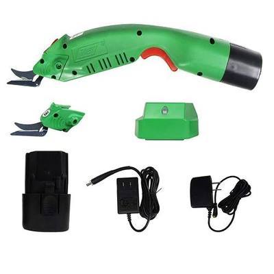 MXBAOHENG WBT-2 Cordless Electric Scissors for Cutting Fabric/Carpet/Sponge/Cardboard Fiberglass Scissor w/ 2 Blades 5000mAh Large Battery Low Noise