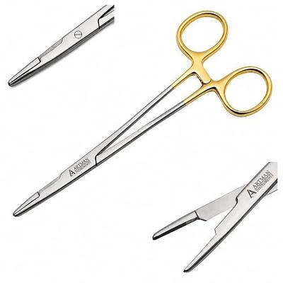 Artman Instruments Olsen Hegar Needle Holder CarbideForce™, Needle Driver with Scissors Cutting Edges, Scissor Clamp Forceps with Tungsten Carbide (6 Inch)