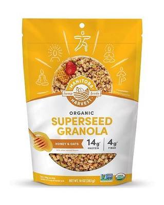 Manitoba Harvest Hemp Yeah Superseed Granola, Honey & Oats- 10oz - 11g Protein, 4g Fiber, 3.5g Omega 3 & 6 per 60g serving - With Hemp & Pumpkin Seeds - Vegan, Non-GMO Project Verified