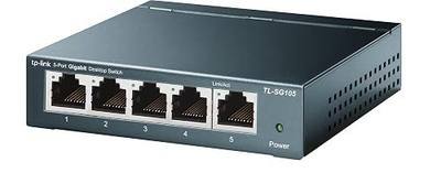 TP-Link 5 Port Gigabit Ethernet Network Switch | Ethernet Splitter | Sturdy Metal w/ Shielded Ports | Plug-and-Play | Traffic Optimization | Unmanaged (TL-SG105-605) (Renewed)