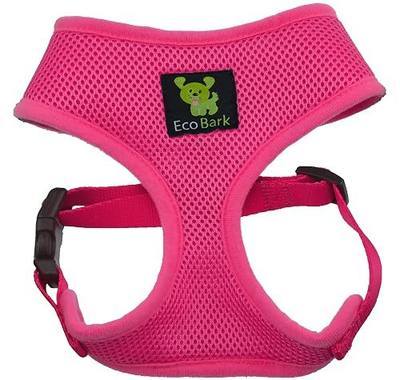 EcoBark Custom-Fit Dog Harness Eco-Friendly Easy Adjustable Non-Pull Padded Mesh for Easy Control for XS Small Medium Large XL Walking (XXL Pink)