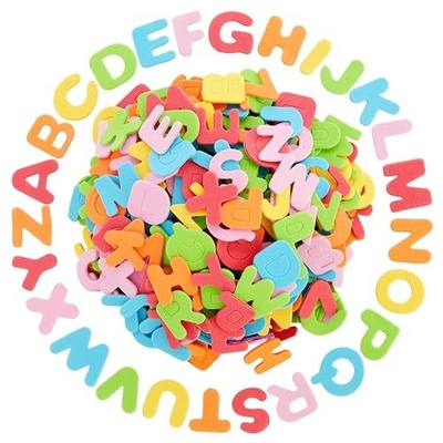 Juvale Foam Letter Stickers - Easy Peel Alphabet Stickers - Soft Sponge Foam Letters for Crafts - 1300 Pieces, 50 Sets, 6 Colors