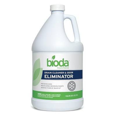 Bioda Professional Strength Enzyme Drain Cleaner, Septic Safe, 1 Gallon | Septic Safe Drain Odor Eliminator, Smell Eliminator, 4 Pack, Professional Strength Formula