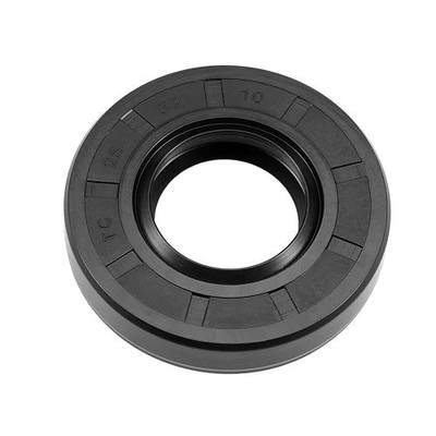 uxcell Oil Seal, TC 25mm x 52mm x 10mm Nitrile Rubber Cover Double Lip with Spring for Bearing Shaft, Black Pack of 1