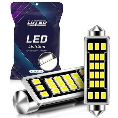 569 578 211-2 212-2 LED Bulbs 1280 Lumens Extremely Bright 3020 18-EX Chipsets 1.6 inches 41mm LED Bulbs Used for Car Interior Map Dome Lights,Xenon White,Pack of 2