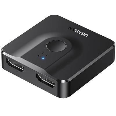 UGREEN HDMI Switch 2 in 1 Out, 4K@60Hz, Bi-Directional, HDR, 3D | Dolby, HD, Splitter, HDMI Switcher, Compatible with PS5/PS4, Xbox Series X/S, Laptops, Roku TV, Fire Stick, Monitor Projector