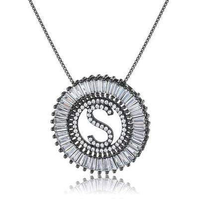 COTTVOTT A-Z Alphabet Pendant Necklaces Charms Women Initial Letter Chain Necklace 4 Colors