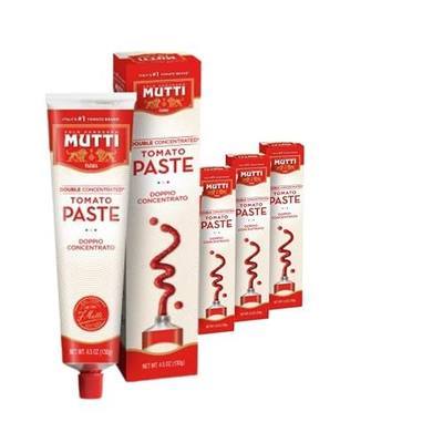 Mutti Double Concentrated Tomato Paste (Doppio Concentrato), 4.5 oz. Tube | 4 Pack | Italy’s #1 Brand of Tomatoes | Tube Tomato Paste | Vegan Friendly & Gluten Free | No Additives or Preservatives