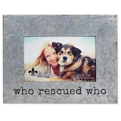 Lawrence Frames 4x6 Galvanized Metal Picture Frame - Who Rescued Who