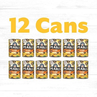 Pearls Sliced Black Ripe Pitted Olives, 6.5 oz Cans, Pack of 12 | California-Grown Manzanilla Olives, Non-GMO Verified, Gluten-Free, Vegan, No Artificial Colors, Cured with Water and Sea Salt