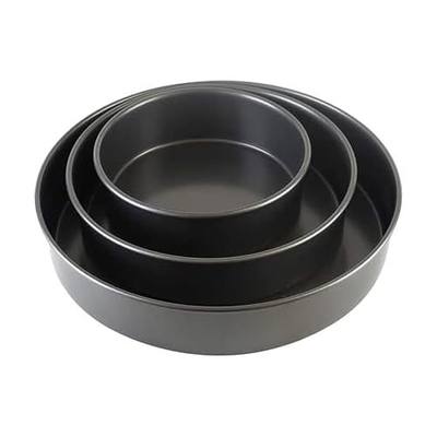 Chicago Metallic Professional Nonstick Round Cake Pan Set, 3-Piece Bakeware Set with 6 Inch, 8 Inch, and 10 Inch Pans, Heavy-Weight Aluminized Steel for Even Baking