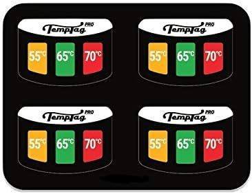 Milk Thermometer Pack – Professional-Grade Temperature Indicator Stickers for Perfect Milk Frothing – Reusable & Easy to Use – Essential for Baristas & Coffee Enthusiasts, Pack of 4