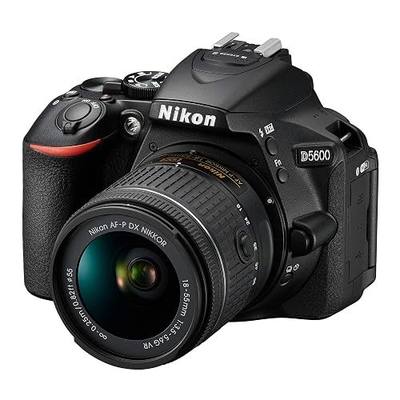 Nikon 1576 D5600 DX-Format Digital SLR with AF-P DX NIKKOR 18-55mm f/3.5-5.6G VR Lens, Black (Renewed)