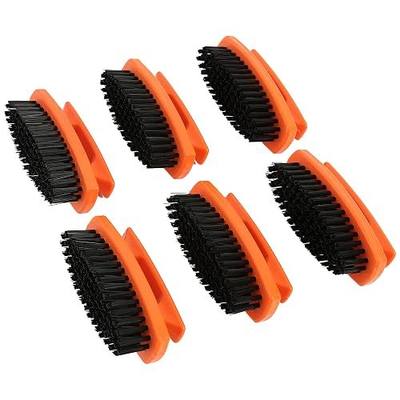 GreatNeck Nail Brush, 6 Pack Nail and Hand Scrub Brush Set, Stiff Bristles, Comfortable Scrubber Grip, Salon or Construction Quality, Gift For DIYer or Nail Techs