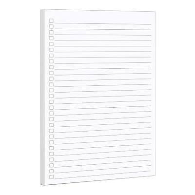 321Done Checklist Notepad, 50 Sheets Plain Matte Paper, Half Size 5.5x8.5 College Ruled Planning Note Pad for Shopping List, Checklist To-Dos Tasks Planning for Home Office, Made in USA