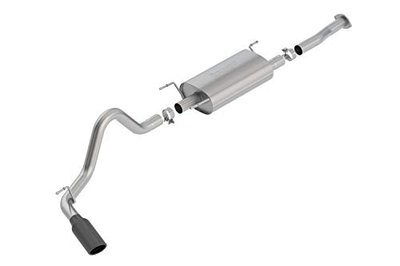 BORLA 140680BC Cat-Back Perf. Exh. Sys. for '16-'23 Toyota Tacoma 3.5L V6 AT/MT 2&4WD Ext. Cab (6' 1") Bed 127.4" WB/Crew Cab (5' 1") Bed 127.4" WB. Crew Cab (6' 1") Bed 140.6" WB Req. Adapt. 60593.
