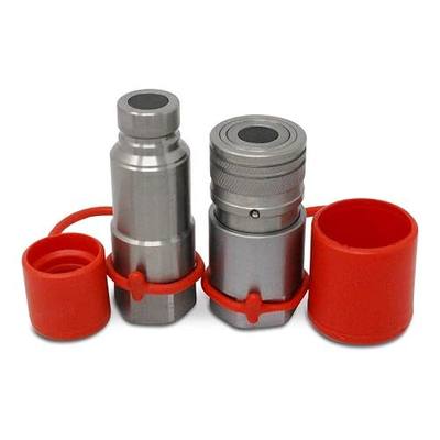 Flat Face Connect Under Pressure Hydraulic Quick Connect Coupler Set, 1/2″ NPT Thread