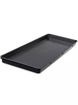 Gardeners Supply Company Large Plant Tray | Multi-use Durable Big Plastic Tray for Indoor & Outdoor Plants, Seed Starting Tray & Potted Succulents, Flowers | 46-1/2"L x 15-1/2"W x 2" Deep - Black